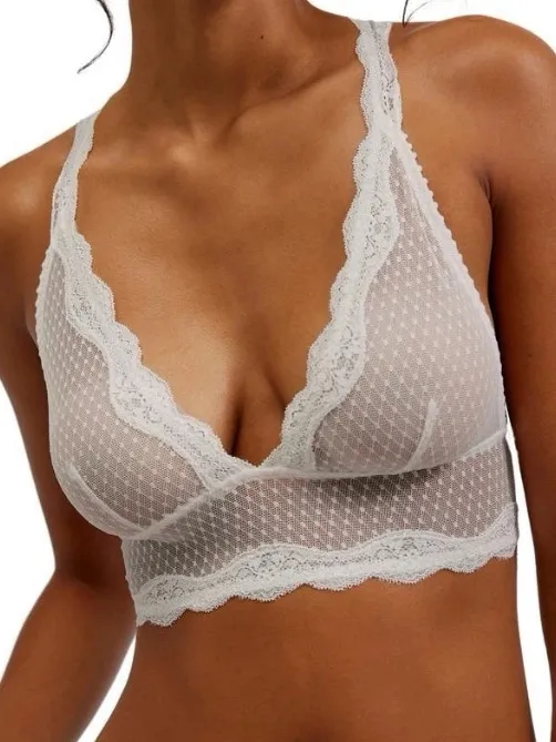 Free People | FP‎ Intimately Midweek Polka Dot Ivory Bralette Sz M - Image 10