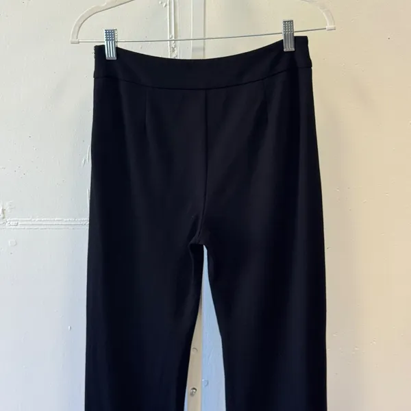 Kobi Halperin Black Ponte Flare Leg Side Zip Dress Pants Size 6 Full Length - Image 6