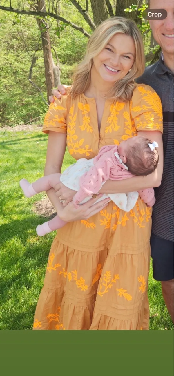 Anthropologie orange embroidered somerset dress - Image 2