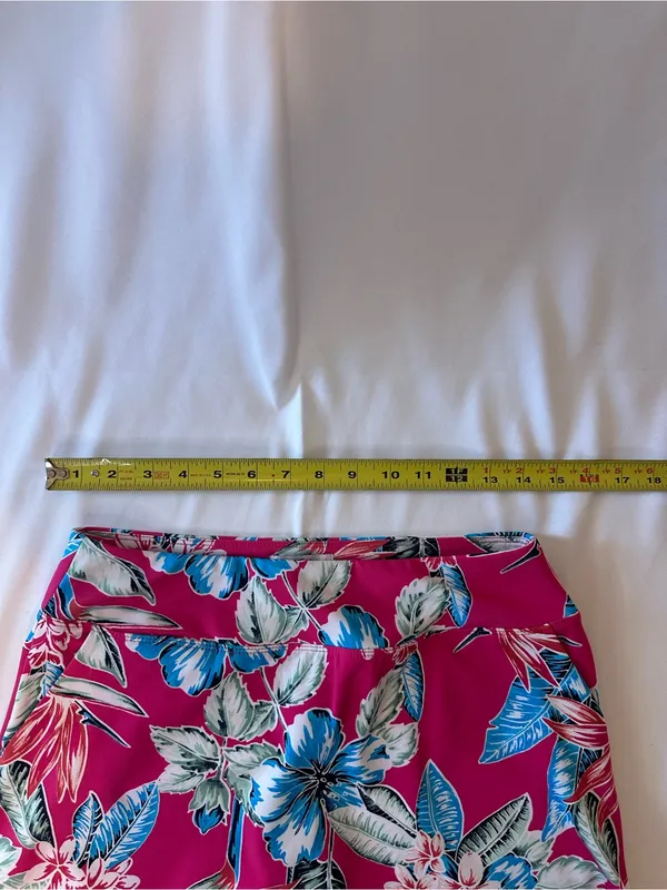 Tommy Bahama Tropical Print Skort Size S Pink Blue Golf Tennis Pickleball - Image 4