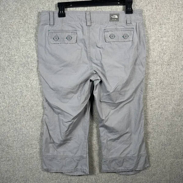 The North Face Capri Pants Womens Size 10 Gray Cargo Hiking Cotton Pockets‎ - Image 4