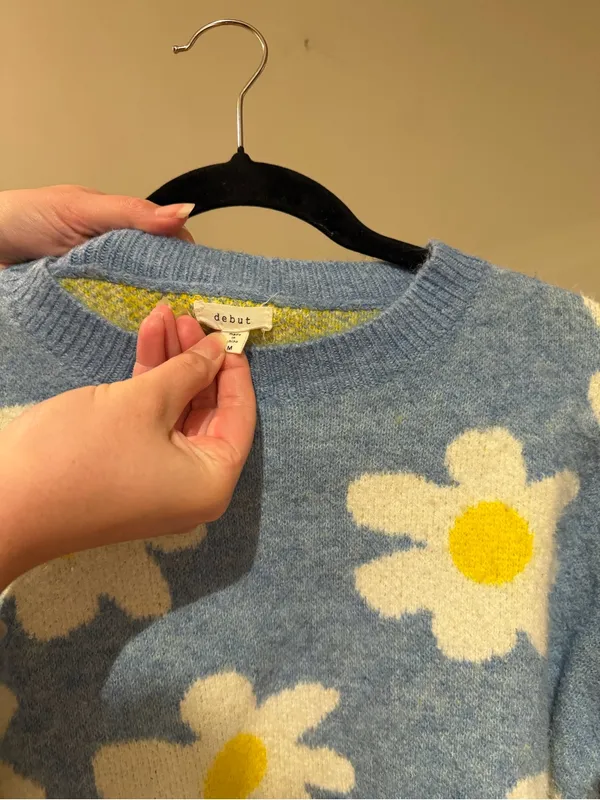 Debut Blue Floral Sweater - Image 3
