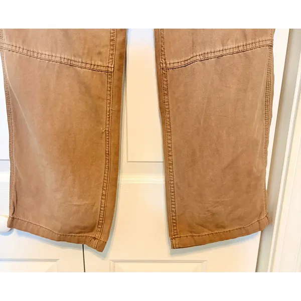 Aeropostale Womens Carpenter Pants Tan Khaki Cotton Canvas Utility Size XS - Image 3