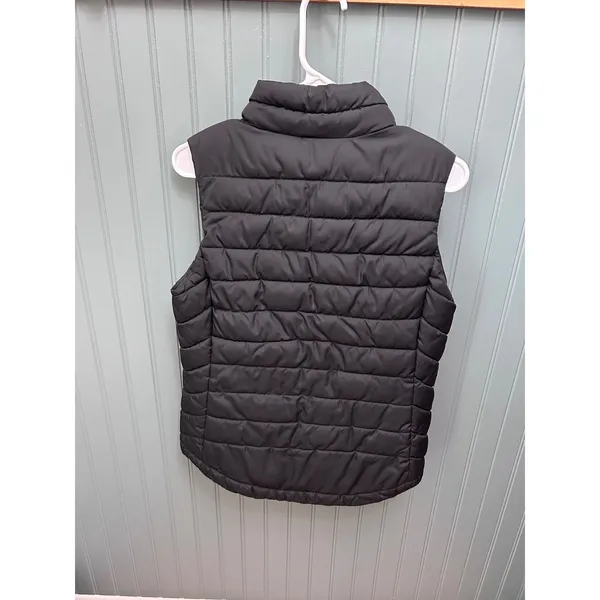 Gap Womens Black Quilted Puffer Vest Stand‎ Collar Zip Front Snap Closure Small - Image 4