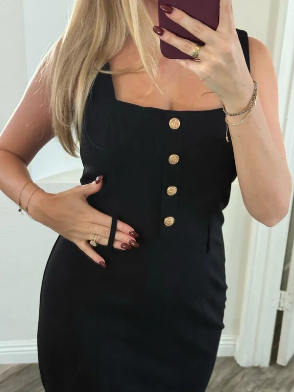 Karen Millen black midi dress  - Image 4