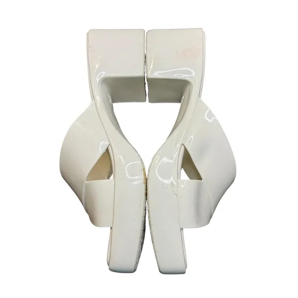 Jeffrey Campbell Shoes Womens Size‎ 10 White Block Heel Slide Sandals Mules - Image 6