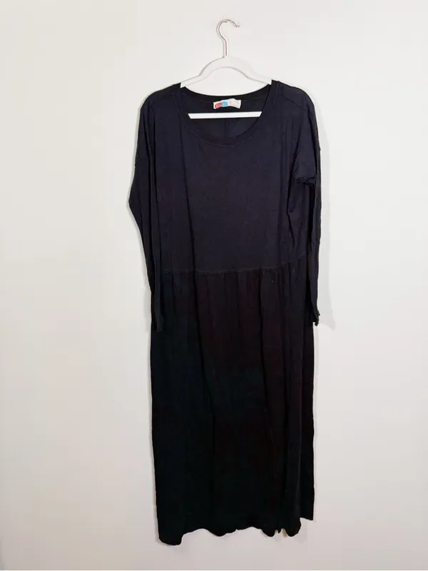 Free People Beach Cameron Oversized Jersey Maxi Dress Black Size XS - Image 2