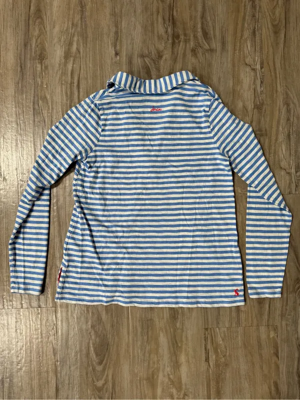 Joules Blue and White Striped V - Image 2