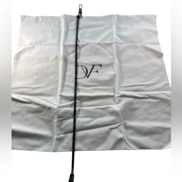 Diane von Furstenberg Large White Cotton Drawstring Dust Bag Logo Storage Bag - Image 8