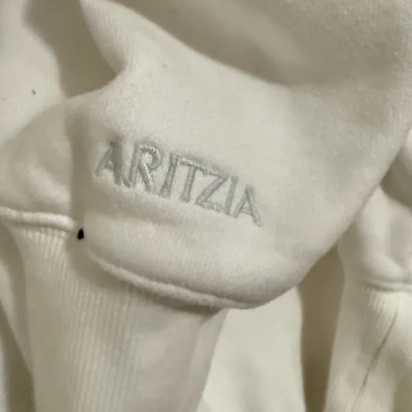 Aritzia Cream V-Neck Sweater - Image 4