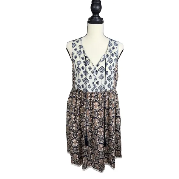 Umgee Sleeveless Floral Festival Mini Swing Dress‎ Size Small NWT - Image 2