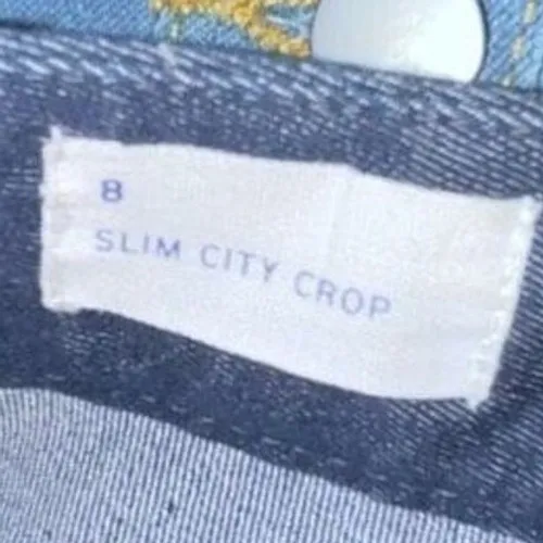 Gap Slim City Crop Pants Dark Indigo Denim Blue Trousers Womens Size 8 Regular‎ - Image 4