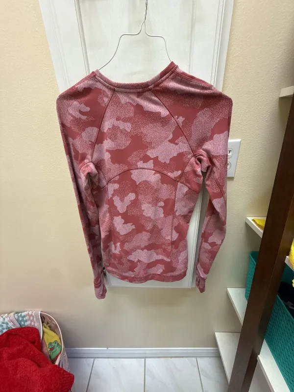 Lululemon It's Rulu Run Half Zip Pullover in Speckle Camo Pink Taupe - Image 4