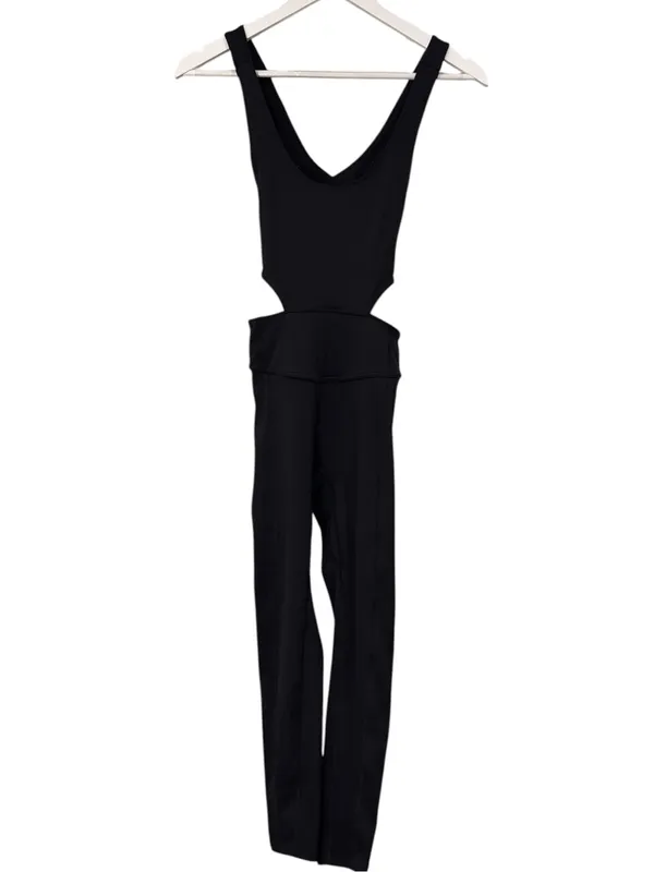 Free People Movement NWT Black Back it Up Onesie Size XS Womens - Image 2