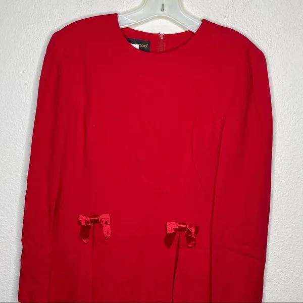 Vintage Donna Ricco Dress‎ Red - Image 6