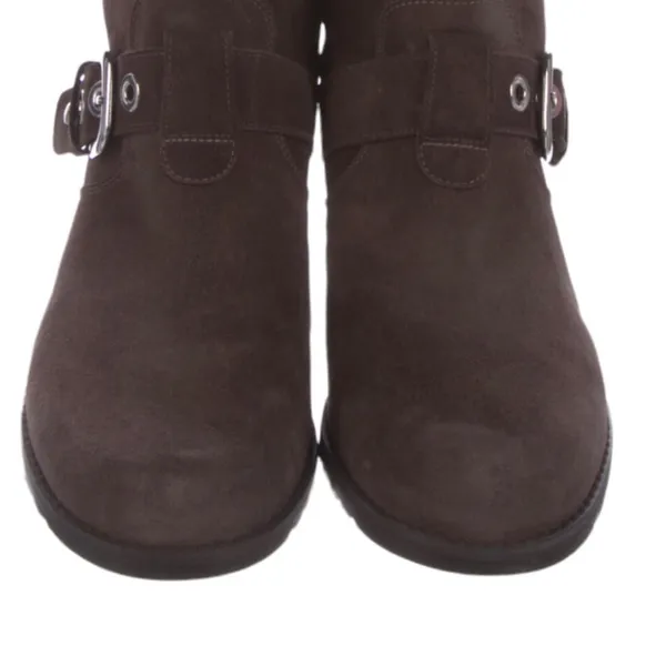 Stuart Weitzman Suede Studded Accent Moto Boots Mid Calf Size 7 Pre-Loved - Image 5