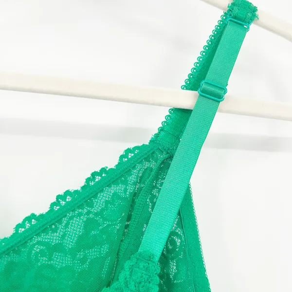 Torrid Womens Y2K Coquette‎ V-Neck Floral Lace Camisole Cami Top Size 2X Green - Image 5