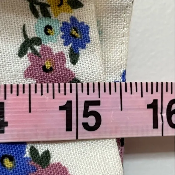 Women's Zara Linen Blend Floral Print Cottage Festival Crop Top Size Large White - Image 10