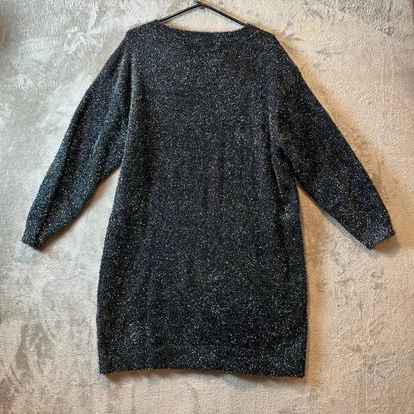 Banana Republic Tinsel Mini Pullover Sweater‎ Dress Size XL Glitter Holiday New - Image 4