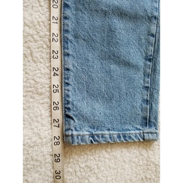 Good American Good Classic Skinnyish Fit Distress Indigo Hi-Rise Jeans Sz 14/32 - Image 8