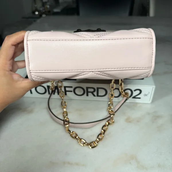 Michael Michael Kors Serena Small Quilted Studded Crossbody Bag Blush New NWT - Image 7