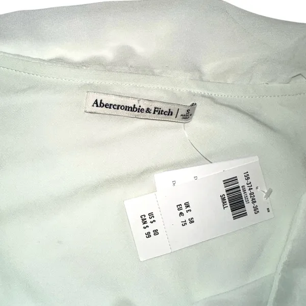 NWT Abercrombie & Fitch One-Shoulder Mini Chiffon Mini Dress SMALL - Image 5