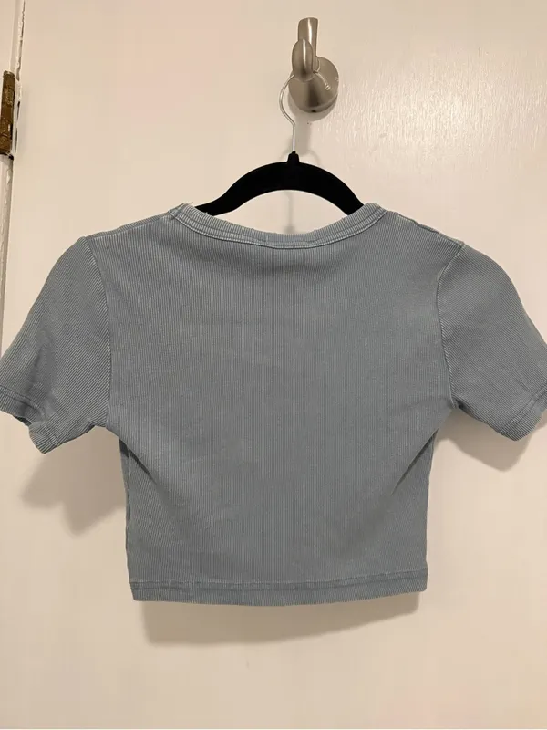 New, Zara ribbed blue top size small - Image 2