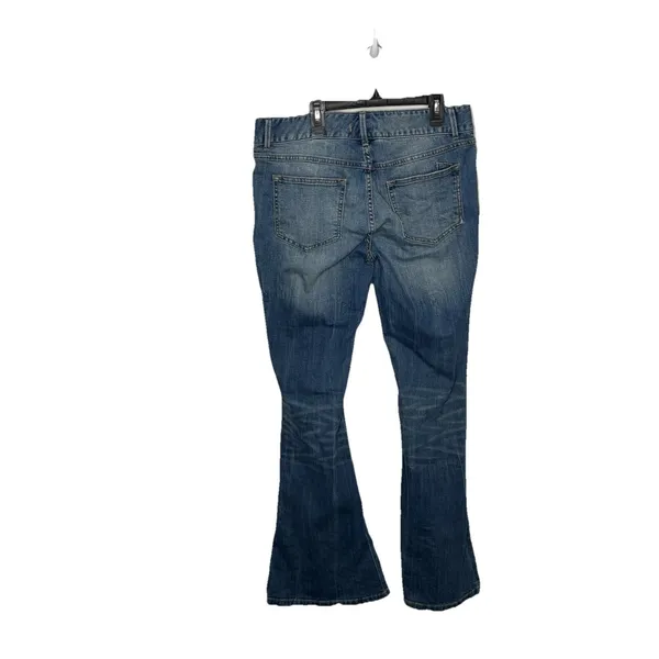 Free People Blue Flare Mid Rise Stretch Denim Jeans Boho Size 30 Womens - Image 4