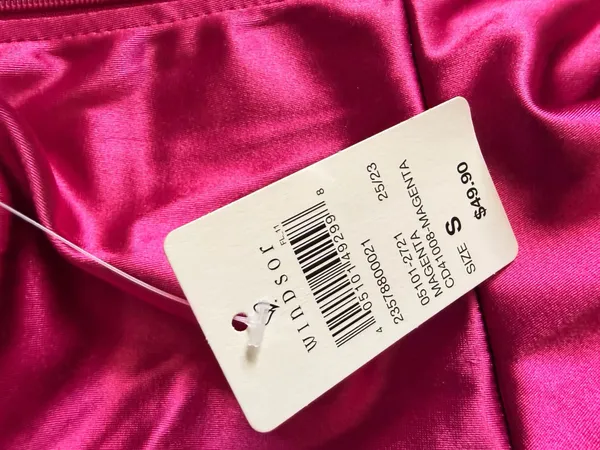 Windsor Magenta Satin Sequin Skater Mini Dress - Image 7