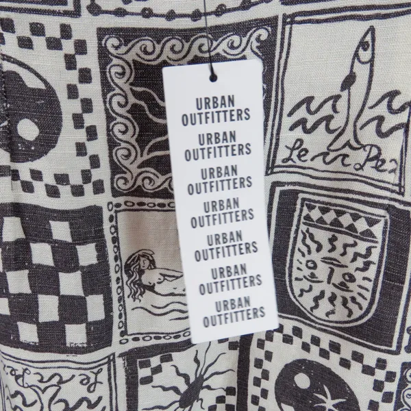 Urban Outfitters Charlotte Linen Mermaid Print Shift Dress XS NWT Nautical Mini - Image 9