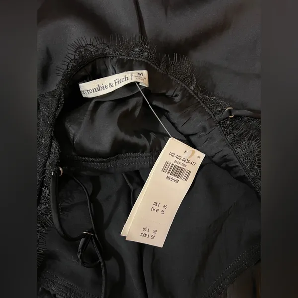 Abercrombie & Fitch Black Lace Trim Camisole M - Image 6