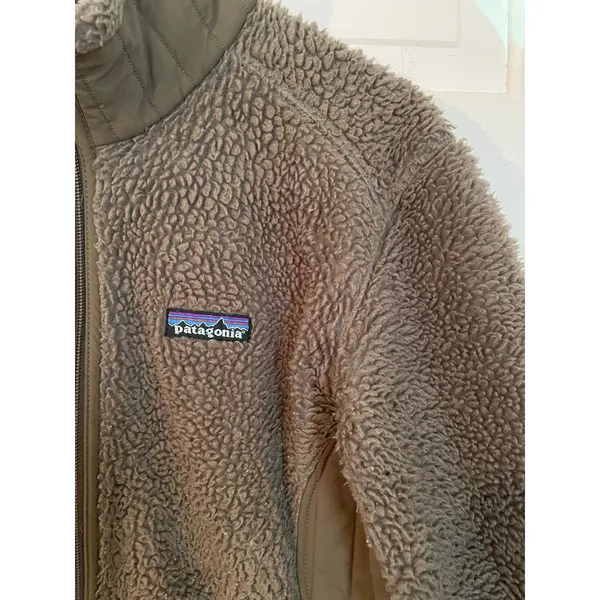 Patagonia Women’s Synchilla Fleece Jacket Brown Sherpa Full Zip Size M Vintage - Image 3