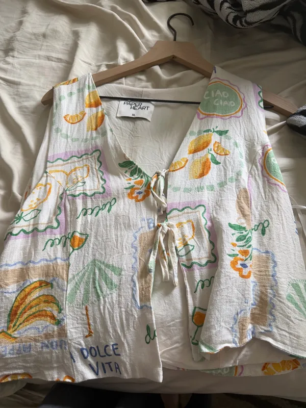 Paper Heart Euro Summer Tie Vest🌞 - Image 2