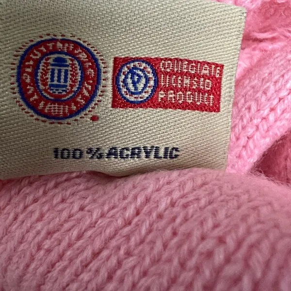 Top of the World University of Florida Womens White & Pink Cable Knit Beanie EUC - Image 5