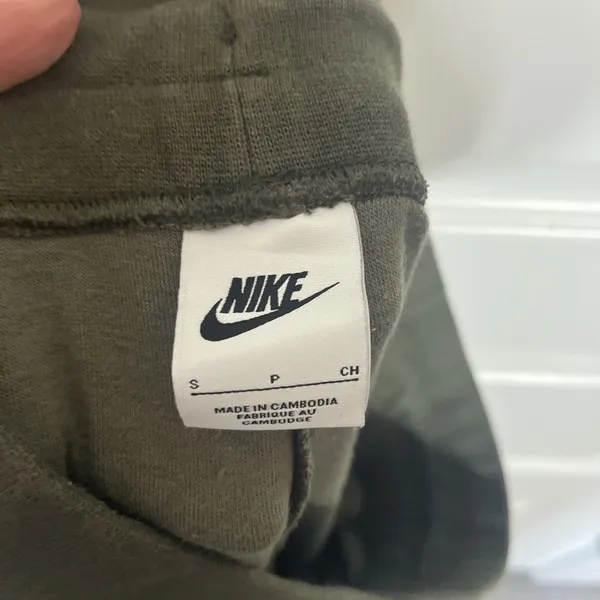 Nike Sweats Size S Terrycloth Wide Leg High Rise Olive Green - Image 8
