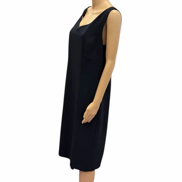 Ann Taylor Navy Blue Sleeveless Zip Back Dress Womens Plus Size 14 - Image 5