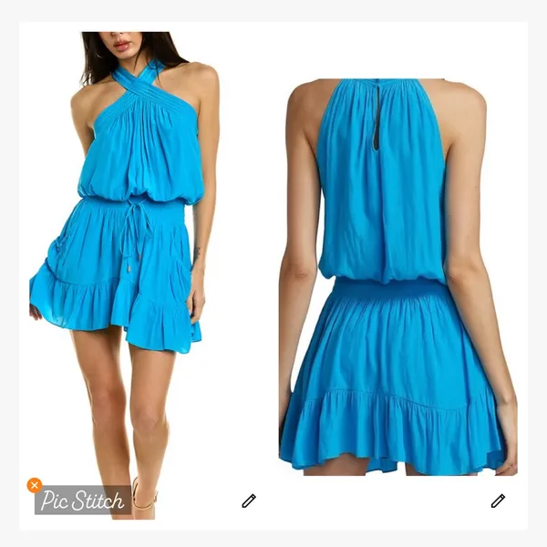 Ramy Brook Ziggy Halter Dress in Lagoon - Image 2