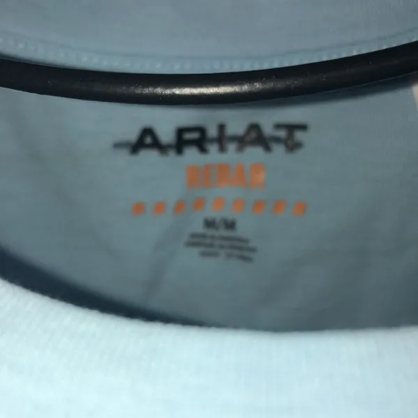 Ariat Women's Rebar CottonStrong Roughneck Graphic T-Shirt size medium blue​​ - Image 10