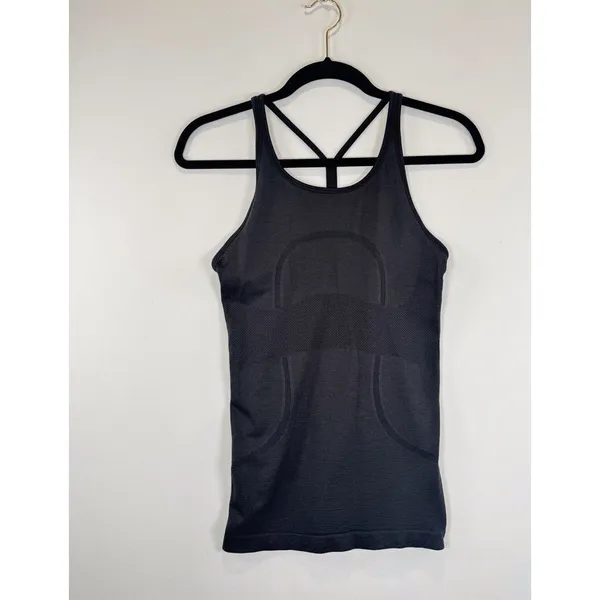 Lululemon Womens Top Gray Swiftly Tech Strappy Tank Stretch Yoga Gym Size 4 - Image 5