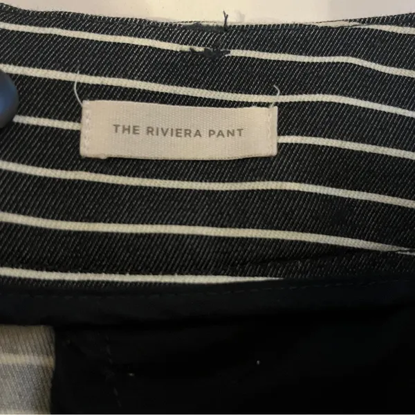 The Riviera Pant Black White Striped Slim Fit Ankle Pants Size 6 - Image 8