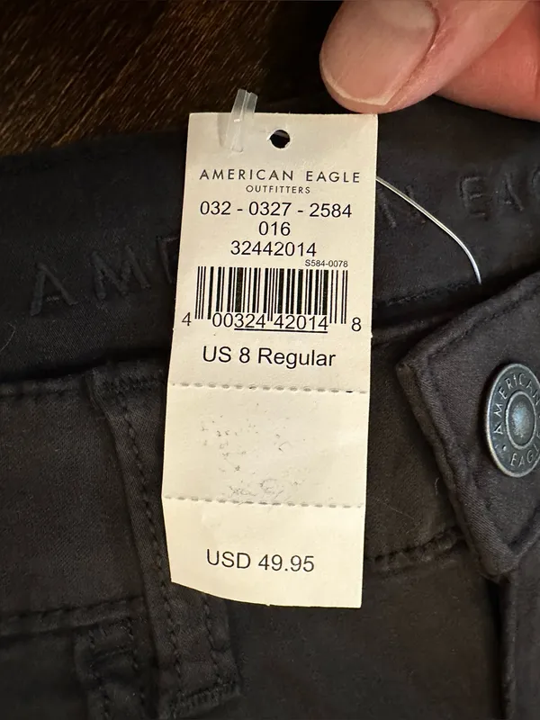 NWT American Eagle Super Stretch Black Jeggings-Size 8 (30x28) - Image 2