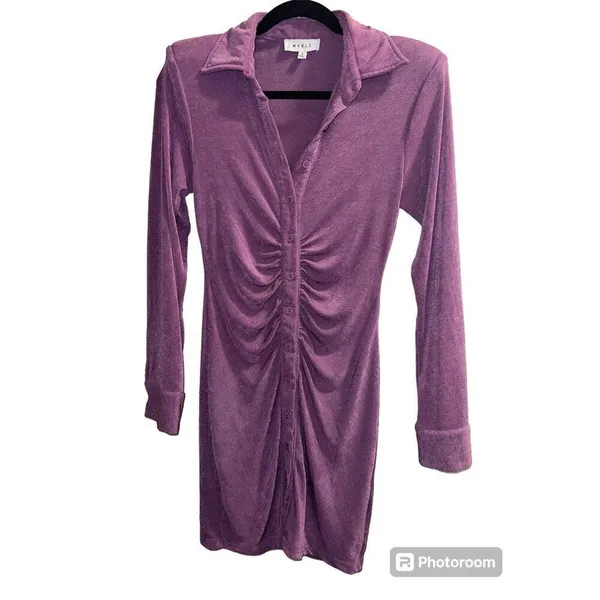 ✨Mable Emersyn Slinky Button Down Sz Small Purple Dress✨ - Image 6