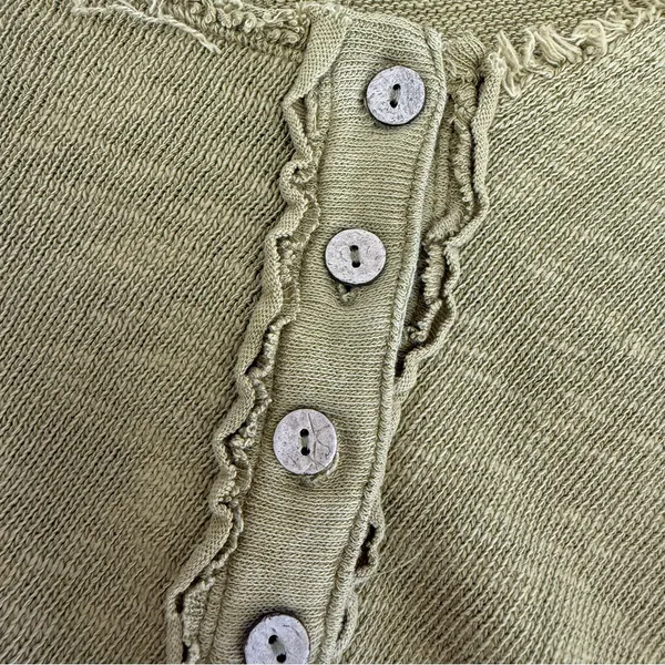 Free People X We The Free Golden Road Cardigan Curly Willow Mustard Olive Crop - Image 12