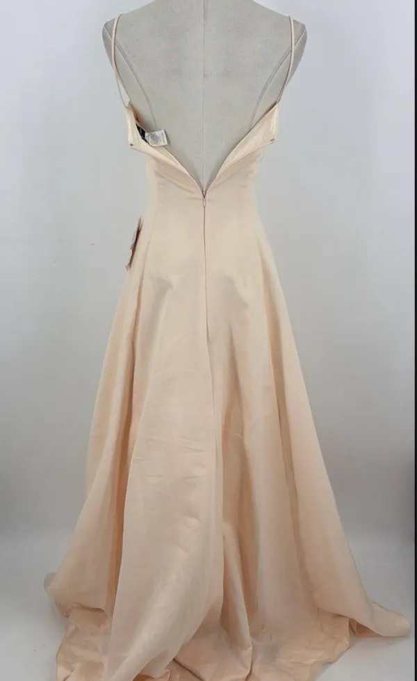 NWT Jodi Kristopher Blush Pink Floral Embroidered Prom Gown Size 1 - Image 3