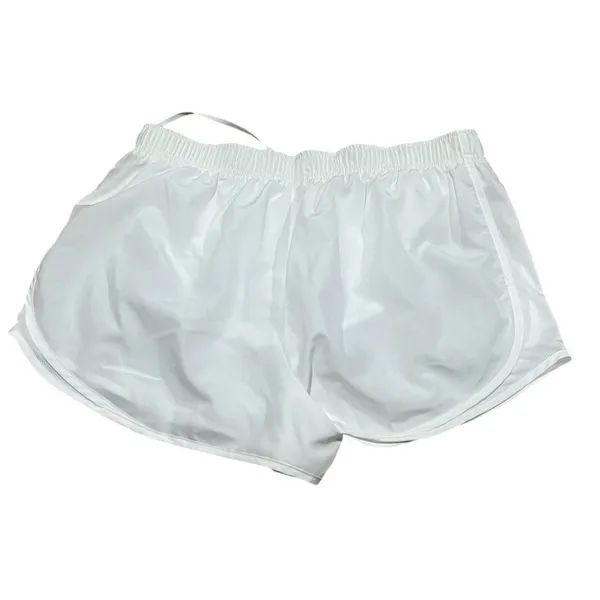 Nike Dri-FIT Tempo Womens Running Shorts White Size XL Drawstring Swoosh - Image 3