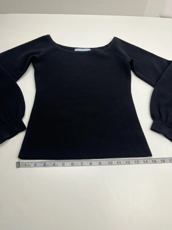 Hill House Women’s The Maude Sweater Black Small Knit‎ Fabric Long Cuffed Sleeve - Image 7