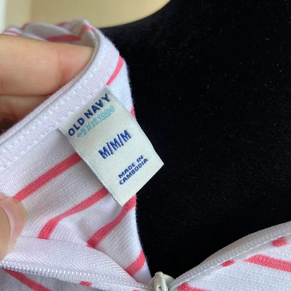 Old Navy Womens Dress Size M Pink‎ White Striped Ponte Sheath Tank Stripe NEW - Image 5