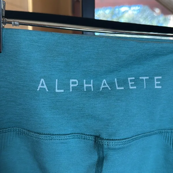 Alphalete Halo Leggings Vivid Teal Blue Womens Size Large - Image 11