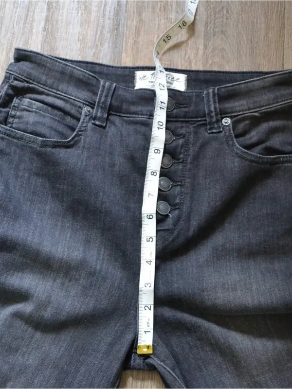 NWOT Free People Irreplaceable Button Front High Waisted Bell Bottom Flare Jean - Image 4