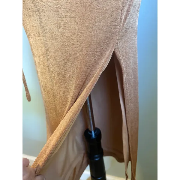 Windsor Shimmer Cut-Out Tie Front Midi Dress NWT Large Y2k boho resort beach dai - Image 5
